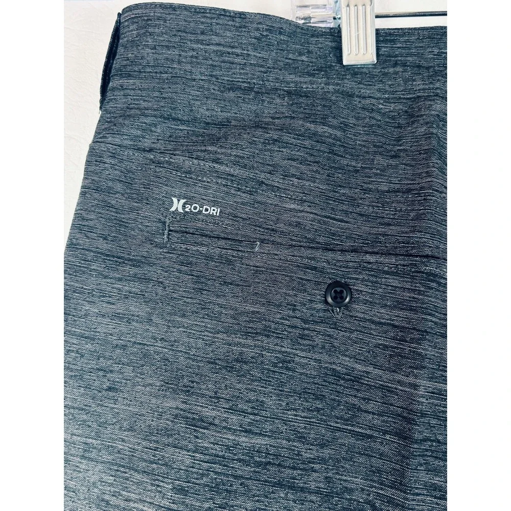 Hurley Mens H20 Dri Shorts Size 38 Black Heather Performance Casual Streetwear